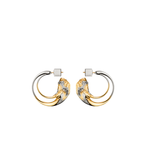 Créoles Eroz - Duo palladium et dorure 24 carats