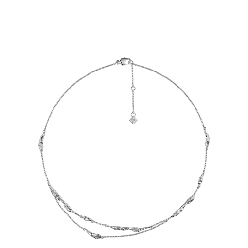 Double Chaîne Eroz - Argentée en laiton rhodié