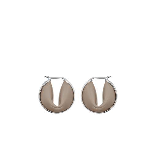 Créoles Ormé - Argentée Cuir Taupe