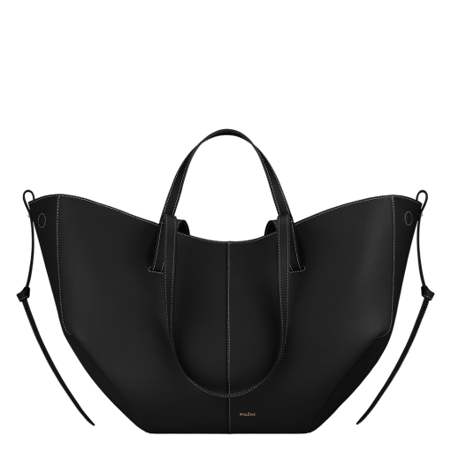 Cyme - Noir Grainé Coutures Écrues