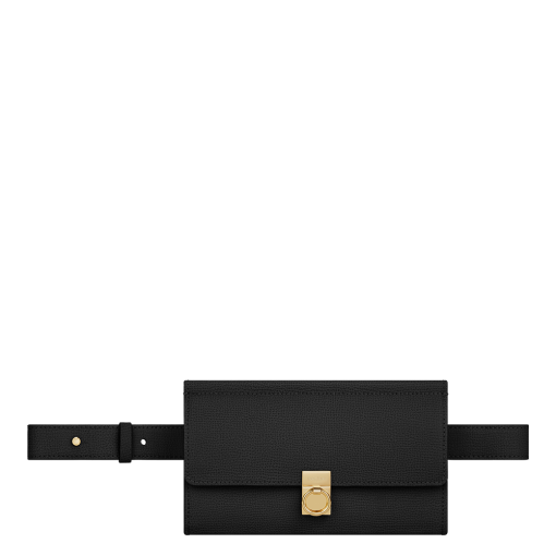 Portefeuille Numéro Sept ceinture - Noir Grainé